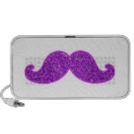 Lila Glitter des Girly Schnurrbartes des Spaßes re iPhone Lautsprecher