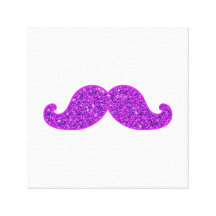 Lila Glitter des Girly Schnurrbartes des Spaßes re Leinwanddrucke