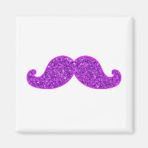 Lila Glitter des Girly Schnurrbartes des Spaßes re Magnete