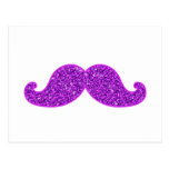 Lila Glitter des Girly Schnurrbartes des Spaßes re Postkarten
