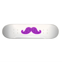 Lila Glitter des Girly Schnurrbartes des Spaßes re Skateboarddecks