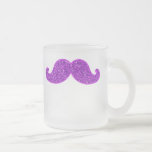 Lila Glitter des Girly Schnurrbartes des Spaßes re Teetasse