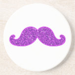 Lila Glitter des Girly Schnurrbartes des Spaßes re Untersatz