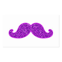Lila Glitter des Girly Schnurrbartes des Spaßes re Visitenkarte
