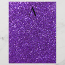 Lila Glitter des Monogramms Flyerdesign