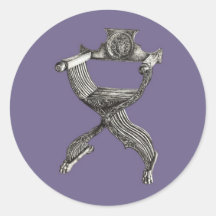 Lila grauer italienischer Stuhl Runder Sticker
