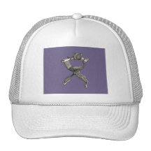 Lila grauer italienischer Stuhl Truckercap