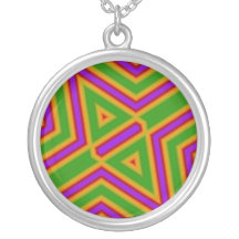 Lila Grün des abstrakten Musters Personalisierter Schmuck