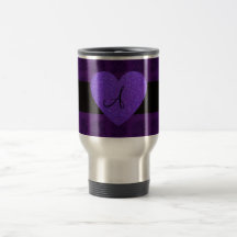 Lila Herzmonogramm-Rosen Haferl