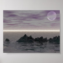 Lila Himmel Posterdruck