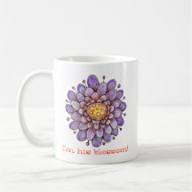 Lila Hoopla-Blume Tasse