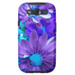 Lila Kasten n-Türkis-Blumenstrauß-Samsungs-Galaxie Samsung Galaxy SIII Hüllen