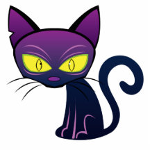 Lila Katzen-Magnet Photo Figur