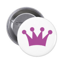lila Königkrone Anstecknadelbutton