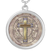 Lila Kreuz Schmuck