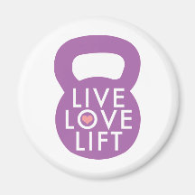 Lila "LiveLiebe-Aufzug " Kühlschrankmagnete