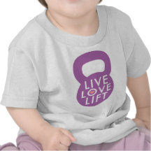 Lila "LiveLiebe-Aufzug " T-shirts
