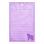 Lila magisches Bichon Frise Briefpapier Individuelle Druckpapiere