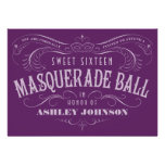 Lila Maskerade-Ball-Einladungen des Bonbon-16
