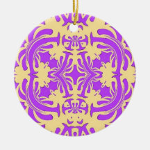 Lila Pfirsich-Fraktal Design-Verzierung Ornamente