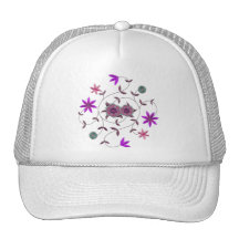 Lila Pflaumen-Frühlings-Blumen-Garten Baseball Cap