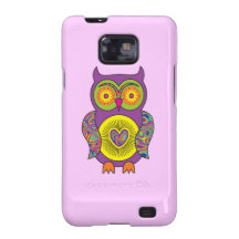 Lila psychedelische Eule Samsung Galaxy S2 Case