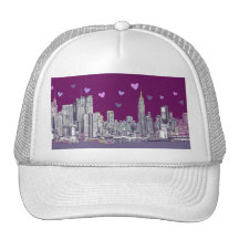 lila romantisches New York Baseball Cap
