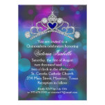 Lila rosa aquamarines blaues Quinceanera Individuelle Einladungskarte