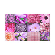 Lila rosa Fotografie-Collage Galerie Falt Leinwand