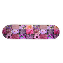 Lila rosa Fotografie-Collage Skate Board