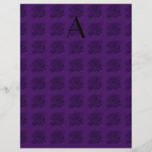 Lila Rosenmonogramm Bedruckte Flyer