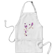 Lila Schmetterlinge und Blumen Schürzen
