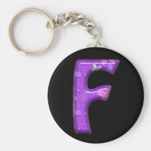 Lila Schmetterlings-Alphabet des Buchstabe-f - Key Schlüsselband