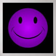 Lila Smiley-Plakat