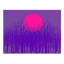 Lila Sonnenuntergangpostkarten