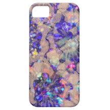 Lila Spitze-Rosen iPhone 5 Etui