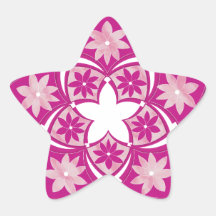 Lila Stern-dekorativer Blumenfliesen-Aufkleber