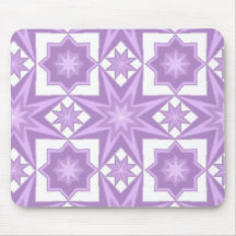 Lila Stern-Steppdecken-Muster Mousepads