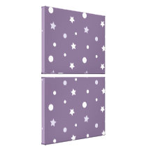 Lila Sterne Leinwand Druck