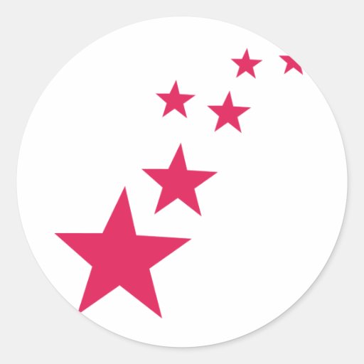 lila Sterne Runder Sticker