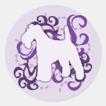 Lila Strudel-Drahtfox-Terrier Sticker