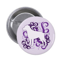 Lila Strudel-Gelockt-Überzogener Retriever Buttons