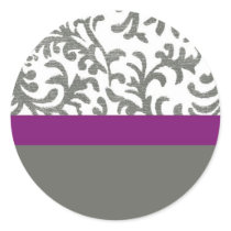 Lila und graues Blumenmuster aufkleber