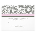 Lila und graues Hochzeit UAWG Individuelle Ankündigungskarte
