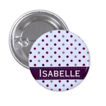 Lila und magentaroter Polka-Punkt Buttons