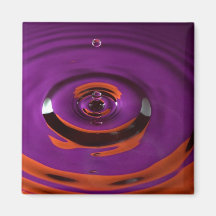Lila und orange Wasser-Tropfen Magnets