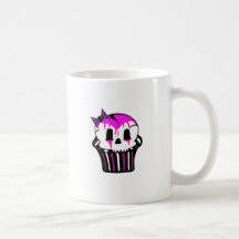 lila und rosa Schädelkleiner kuchen Teetasse