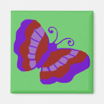 Lila und roter Schmetterlingsmagnet Kühlschrankmagnet