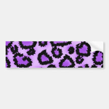 Lila und schwarzes Leopard-Druck-Muster Auto Sticker