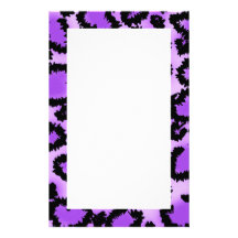 Lila und schwarzes Leopard-Druck-Muster Personalisiertes Druckpapier